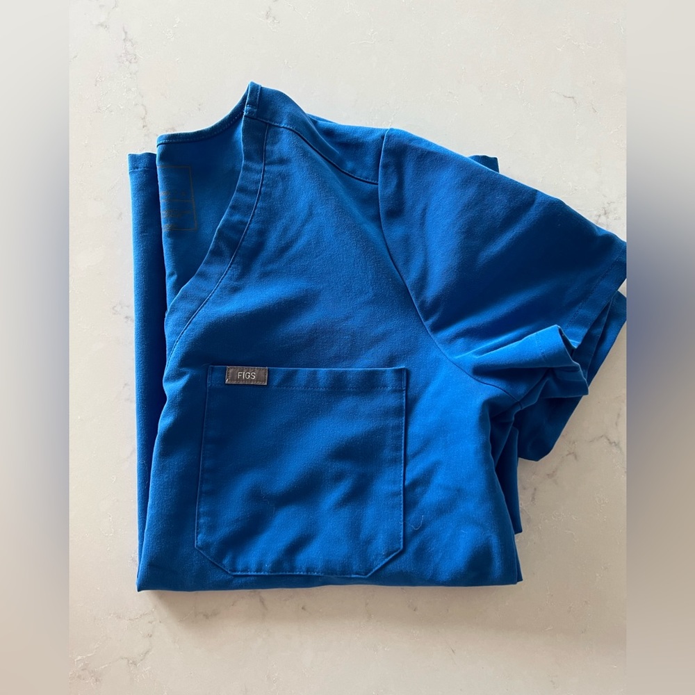 Figs Catarina Top Size Small Royal Blue